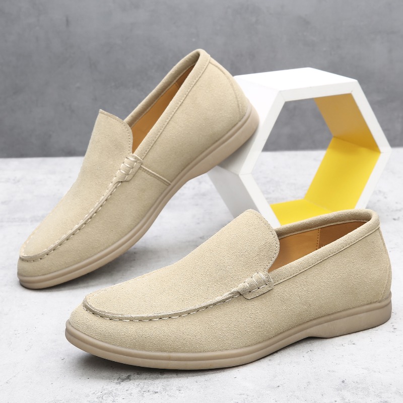 Men Shoes Essentials - レイジーエッセンシャルメンズ通気性スエード風ローファー軽量で成熟したスタイルマルチカラードライビングデイリー通勤カジュアルシューズ