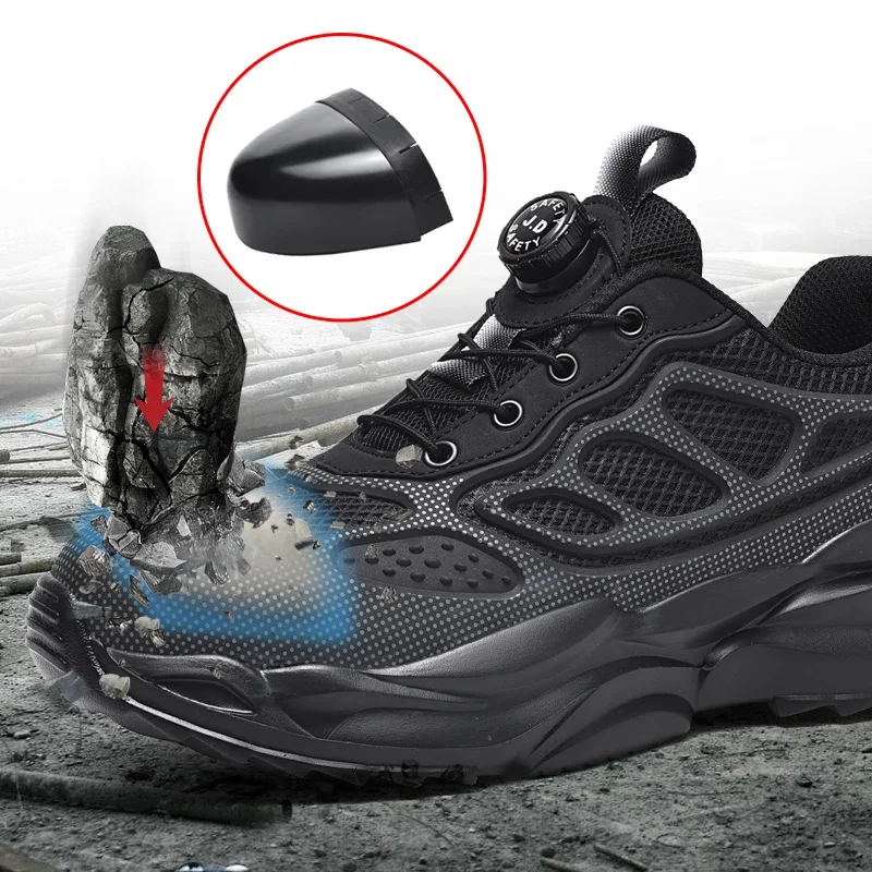 Men Shoes Jd - 白い作業靴 軽量で快適な安全靴 男女兼用 作業靴 鋼鉄製のつま先 耐パンク性