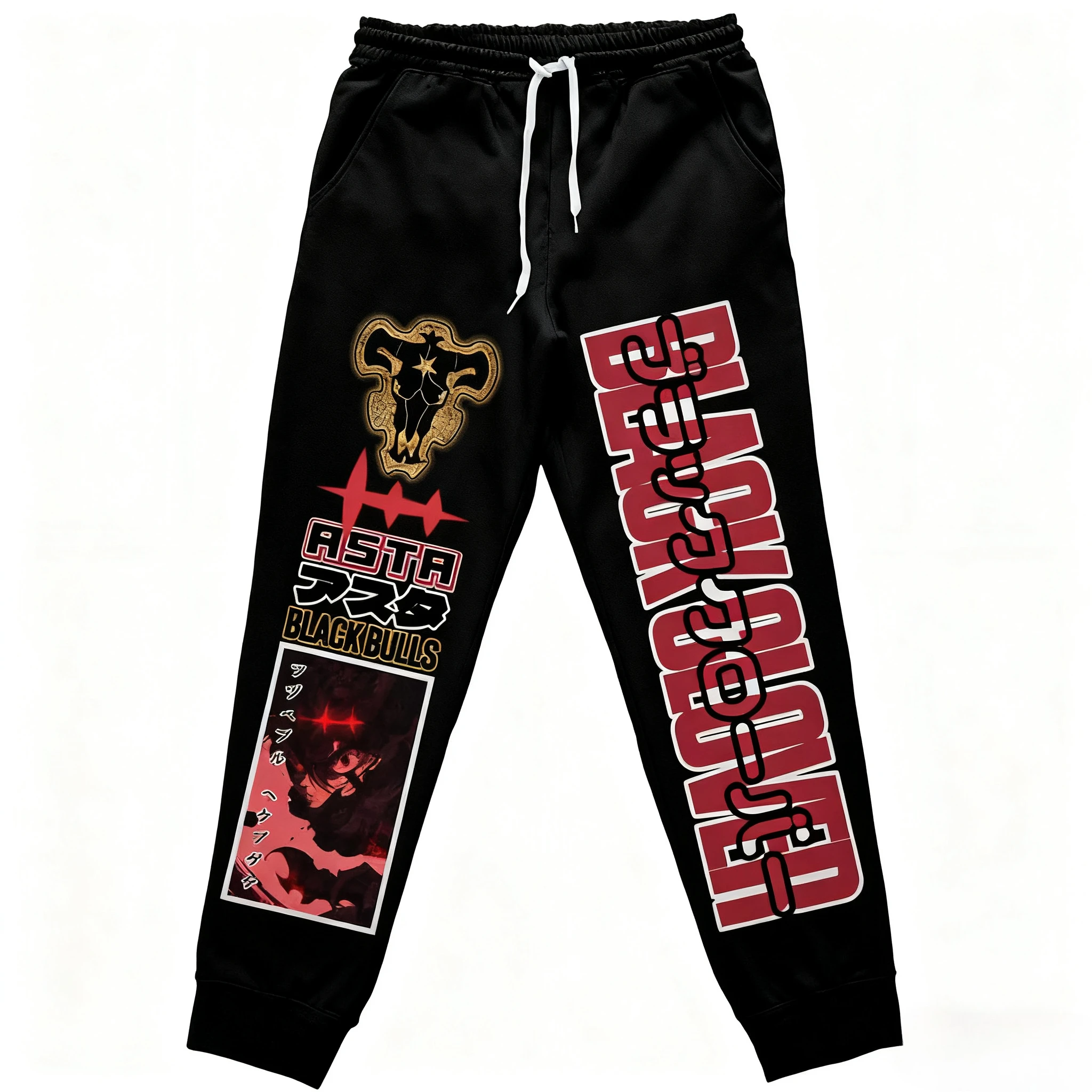 Men Shoes Joggers - 新しいブラッククローバーアニメ男性スウェットパンツ日本の漫画プリントジョガーパンツルーズストリートカジュアル Y2k 服