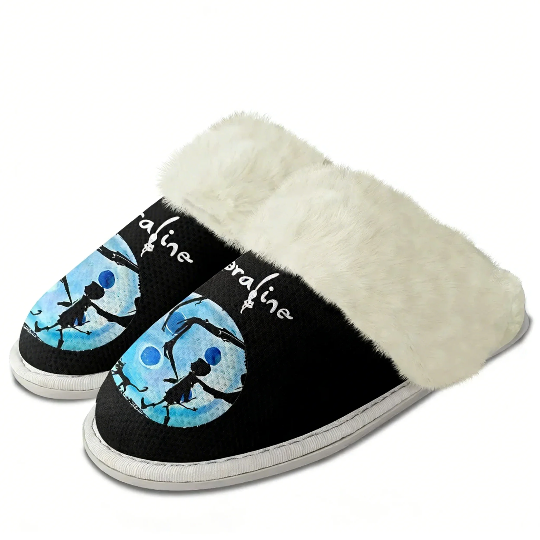 Men'S Shoes Lightweight - コラライン ザ・シークレット・ドア ぬいぐるみスリッパ 保温靴 メンズ レディース