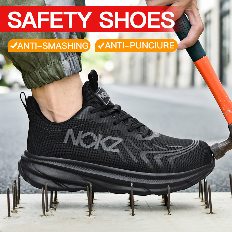 Men Shoes Jd - 新しいメンズ作業安全靴男性鋼つま先キャップ保護靴耐パンク作業靴通気性スニーカーカップル安全靴