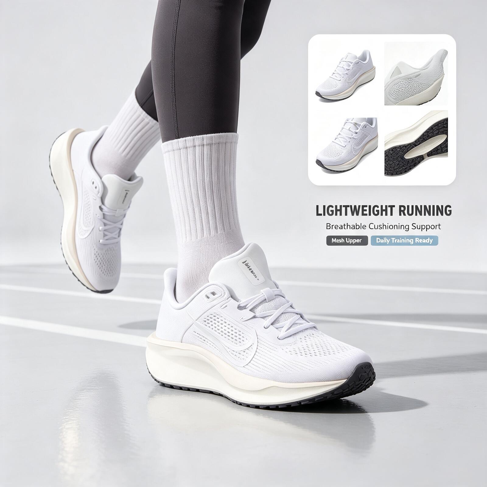 Men Shoes Size Nike - ナイキ限定版メンズホワイトランニングシューズ、軽量通気性メッシュスニーカー、クッション性のあるサポート力のあるトレーニングシューズ