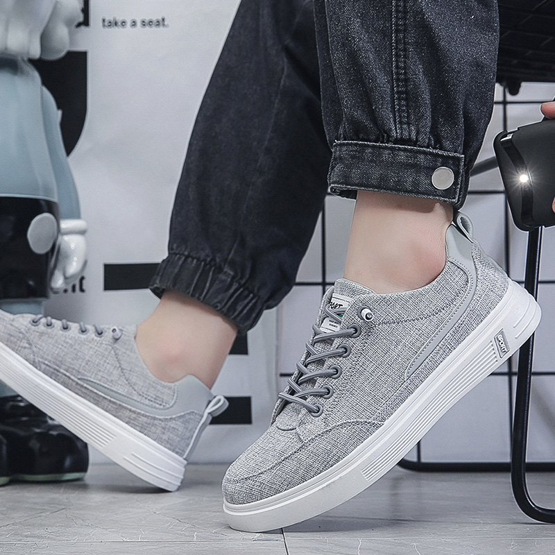 メンズリネンキャンバスカジュアルスニーカー新しい通気性のある - Men Shoes Essentials のレビューと価格