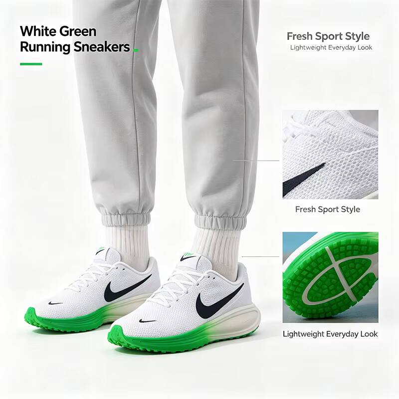 ホット 2026 新着ナイキ ホワイト グリーン ランニング - Men Shoes Size Nike のレビューと価格