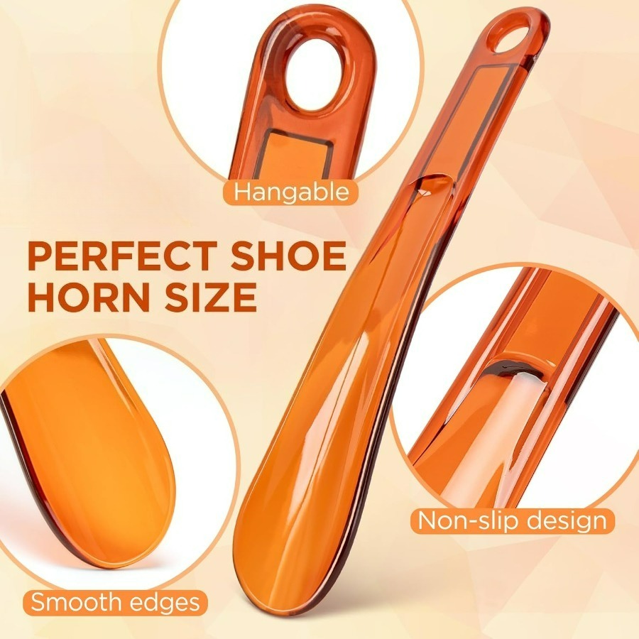 2個入りプラスチック製靴べら、軽量で耐久性があり、吊り下げ穴 - Men Shoes Essentials のレビューと価格