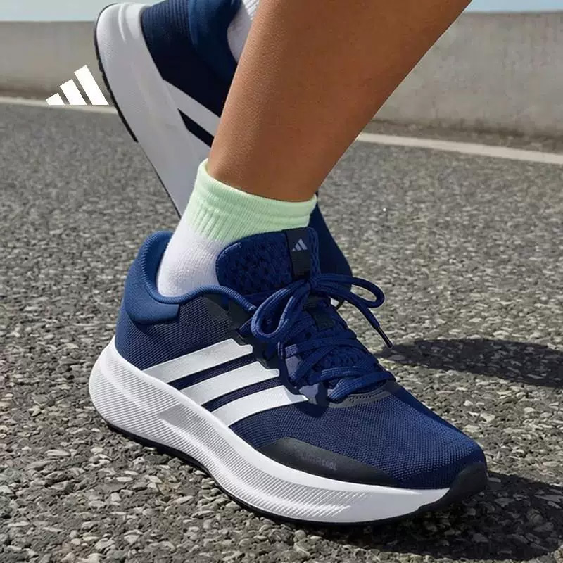 アディダス ネイビーブルー スリーストライプス 通気性メッシ - Men Shoes Jd のレビューと価格