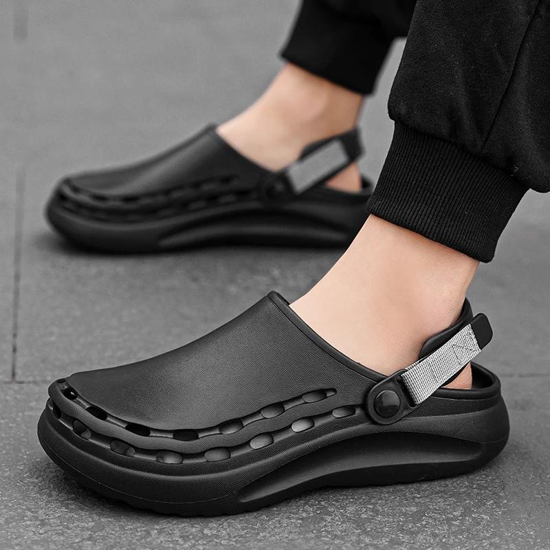 速乾性 EVA ソリッドカラーメンズサンダルファッショントレ - Men Shoes Essentials のレビューと価格