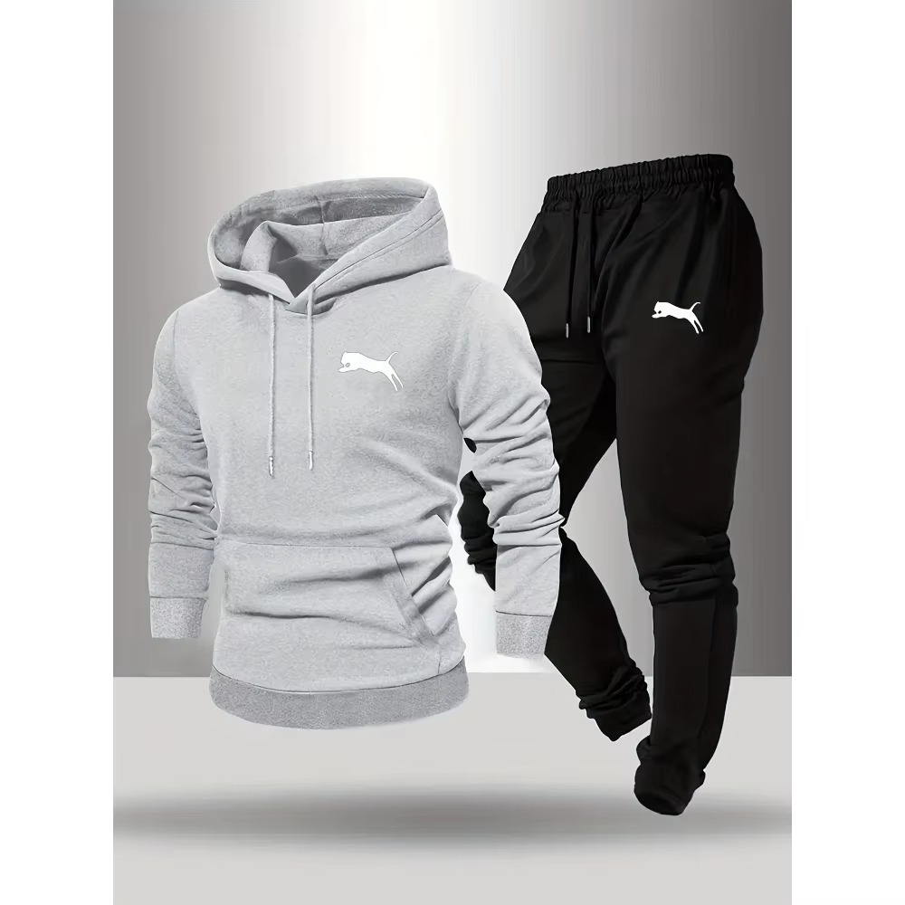 2026年売れ筋メンズフード付きスウェット＆パンツセットカジ - Men Shoes Joggers のレビューと価格